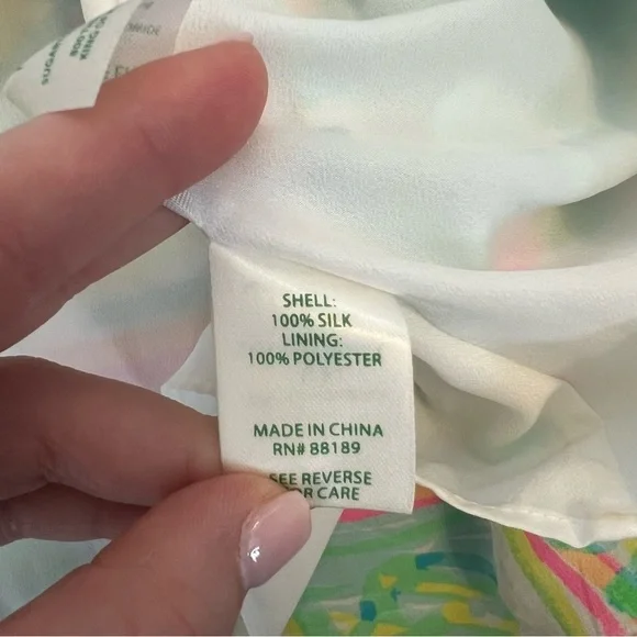 {Lilly Pulitzer} Lela Dress 100% Silk Multi Sea Salt and Sun - Picture 7 of 10